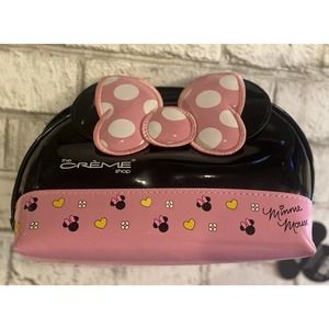 Disney Mini Mouse Makeup Cosmetic Travel Bag Case Pink/black NEW